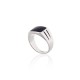 Men's Sterling Silver Onyx Ring “Maximilian II”