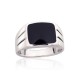 Men's Sterling Silver Onyx Ring “Maximilian II”