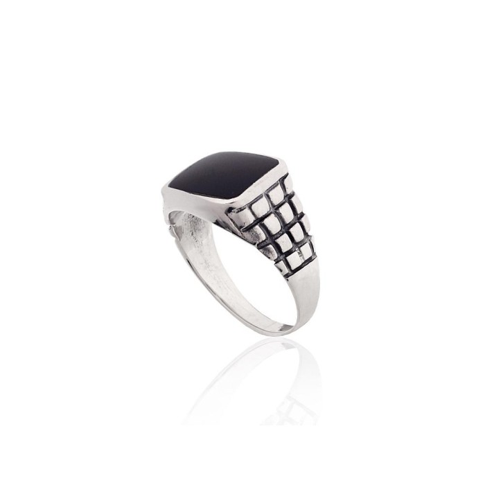 Men's Sterling Silver Onyx Ring “Maximilian”