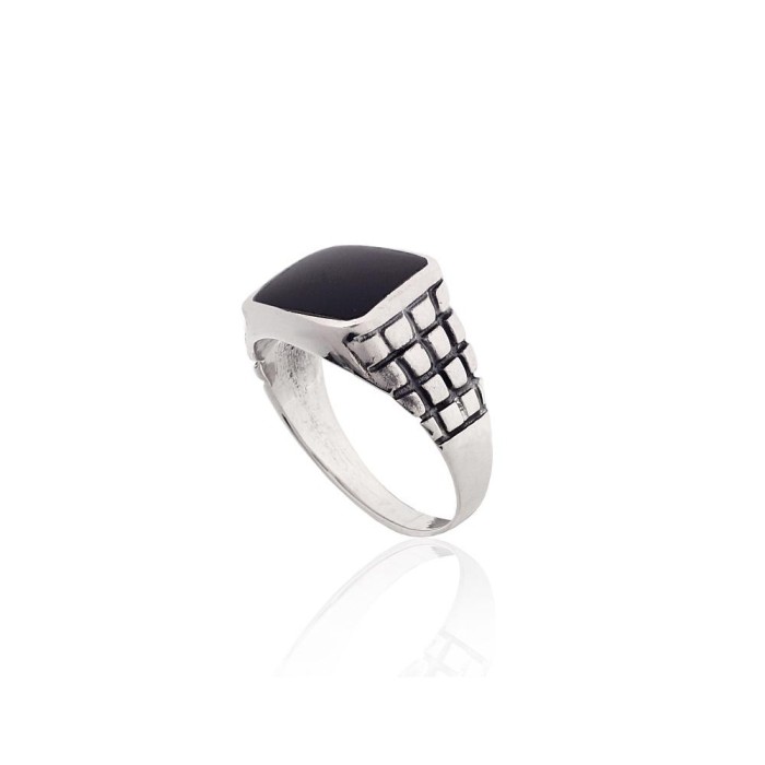 Men's Sterling Silver Onyx Ring “Maximilian”