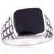 Men's Sterling Silver Onyx Ring “Maximilian”