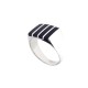 Men's Sterling Silver Onyx Ring “Vesper”