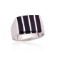 Men's Sterling Silver Onyx Ring “Vesper”