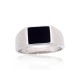 Men's Sterling Silver Onyx Ring “Bastian II”