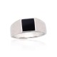 Men's Sterling Silver Onyx Ring “Bastian”
