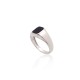 Men's Sterling Silver Onyx Ring “Obsidian”