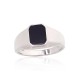 Men's Sterling Silver Onyx Ring “Obsidian”