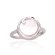 Sterling Silver Cubic Zirconia and Mother of Pearl Ring “Falling Star”