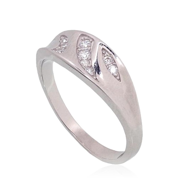 Sterling Silver Cubic Zirconia Ring “Crystal Path XII”