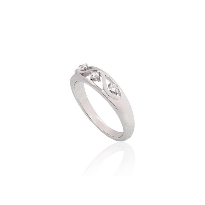 Sterling Silver Cubic Zirconia Ring “Louise VII”