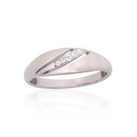Серебряное кольцо с цирконами «Токио V»