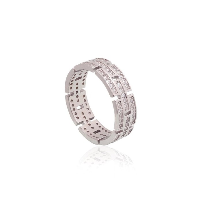 Sterling Silver Cubic Zirconia Ring “Mosaic II”