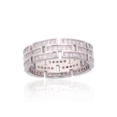 Sterling Silver Cubic Zirconia Ring “Mosaic II”