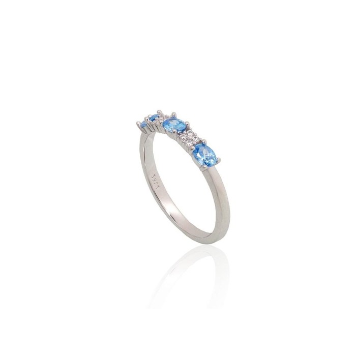 Sterling Silver Cubic Zirconia Ring “Camellia IV”