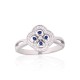 Sterling Silver Cubic Zirconia Ring “Stone Flower III”
