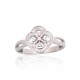 Sterling Silver Cubic Zirconia Ring “Stone Flower IV”