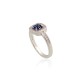 Sterling Silver Cubic Zirconia Ring “Stone Flower II”