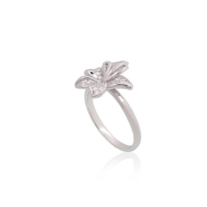 Sterling Silver Cubic Zirconia Ring “Flower II”