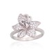 Sterling Silver Cubic Zirconia Ring “Flower II”