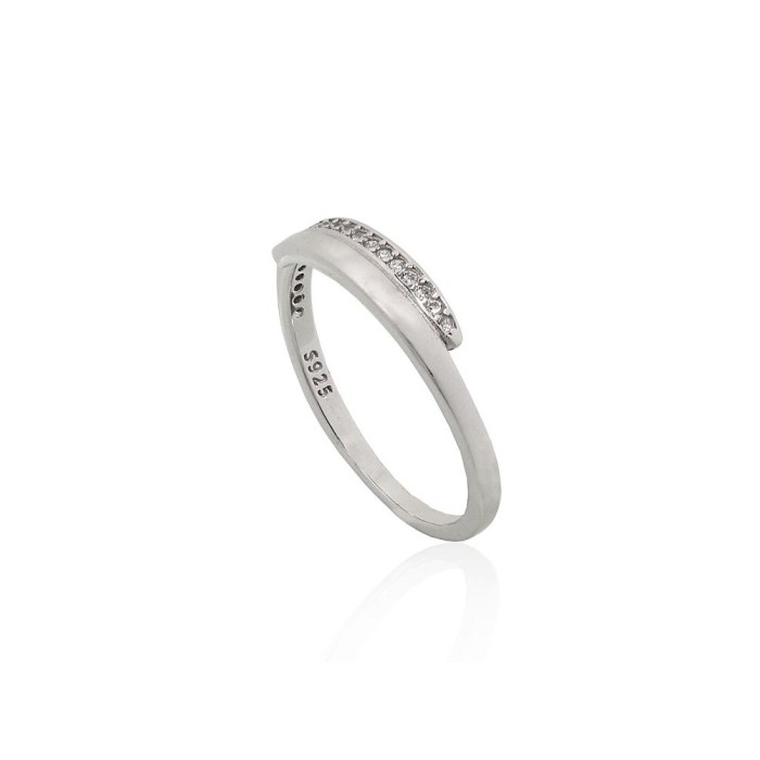 Sterling Silver Cubic Zirconia Ring “Moonlit Path”