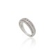 Sterling Silver Cubic Zirconia Ring “Crystal Path X”