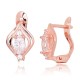 Children's 925 Sterling Silver Cubic Zirconia Earrings “Golden Mirage IV”