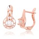 Children's 925 Sterling Silver Cubic Zirconia Earrings “Star Circle IV”