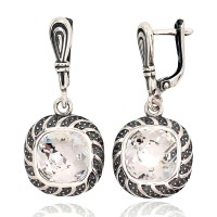 925 Sterling Silver Earrings “Woven Light”