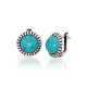 925 Sterling Silver Turquoise Earrings “Turquoise Moon III”