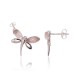 Sterling Silver Quartz Stud Earrings “Butterfly III”