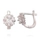 925 Sterling Silver Cubic Zirconia Earrings “Stone Flower XII”