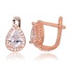 925 Sterling Silver Cubic Zirconia Earrings “Crystal Drop V”
