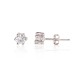 Sterling Silver Cubic Zirconia Stud Earrings “Solitaire III”