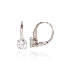 Серебряные серьги 925 пробы с цирконами «Юнона XV»