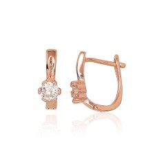 Серебряные серьги 925 пробы с цирконами «Юнона XXIX»