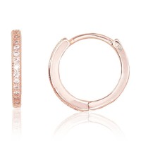 Sterling Silver Cubic Zirconia Hoop Earrings “Belle”