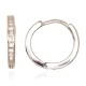 Sterling Silver Cubic Zirconia Hoop Earrings “Megan V”
