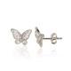 Children's 925 Sterling Silver Cubic Zirconia Earrings “Celestial Butterflies IV”