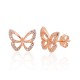 Children's 925 Sterling Silver Cubic Zirconia Earrings “Celestial Butterflies III”