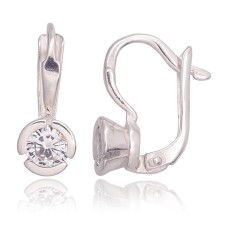 Серебряные серьги 925 пробы с цирконами «Юнона XXXII»
