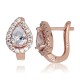 925 Sterling Silver Cubic Zirconia Earrings “Crystal Drop VII”