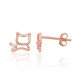 Children's Sterling Silver Cubic Zirconia Stud Earrings “Kitties II”