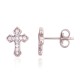 Sterling Silver Cubic Zirconia Stud Earrings “Cathedral”