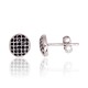 Sterling Silver Cubic Zirconia Stud Earrings “Velvet Night”