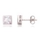 Sterling Silver Cubic Zirconia Stud Earrings “Prism VI”