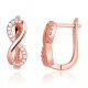 925 Sterling Silver Cubic Zirconia Earrings “Infinity III”