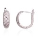 925 Sterling Silver Cubic Zirconia Earrings “Starlit Circle II”