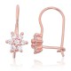 925 Sterling Silver Cubic Zirconia Earrings “Stone Flower XIV”