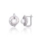 925 Sterling Silver Cubic Zirconia and Pearl Earrings “Marielle III”