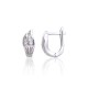 925 Sterling Silver Cubic Zirconia Earrings “Foliage”